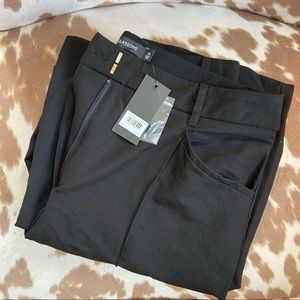 Glassons work pants straight leg front seam black.